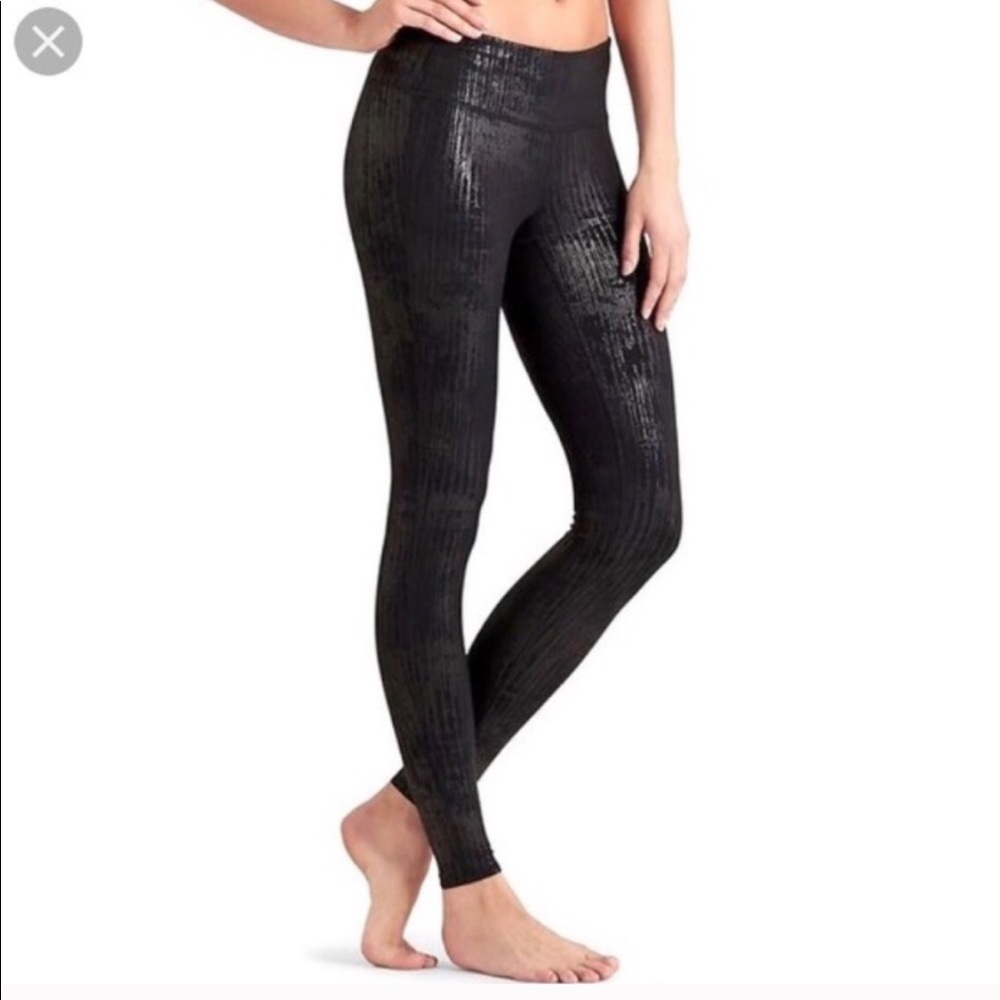 Athleta Black Shiny Leggings